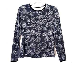 Hang‎ Ten Swim Rashguard XS Shirt UVA UVB Protection Long Sleeve Floral Beach